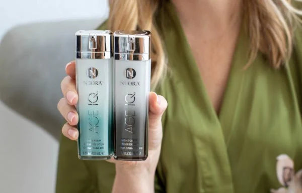 Age IQ® Night & Day Combo – Day & Night Anti-Aging Skincare Set with Bidens Pilosa, Peptides & Hyaluronic Acid – Smooths Fine Lines, Boosts Radiance, Firms & Hydrates – 1 fl. oz. Each