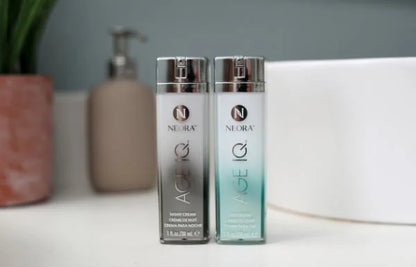 Age IQ® Night & Day Combo – Day & Night Anti-Aging Skincare Set with Bidens Pilosa, Peptides & Hyaluronic Acid – Smooths Fine Lines, Boosts Radiance, Firms & Hydrates – 1 fl. oz. Each